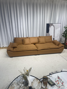 Italienischer Segelboot-Sofa im Großformat für Apartments, Wohnzimmer-Kombination, Doppel- bis Vierpersonen-Ledersofa - Product Image 2