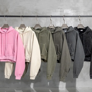 Sudadera con Capucha Corta de Forro Polar con Efecto Desgastado Estilo Vintage para Otoño/Invierno, Inspirada en la Moda Urbana de Instagram y el Estilo Spice Girl - Product Image 6