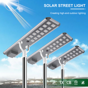 Lampadaire solaire LED SMD2835 pour zones rurales, en aluminium, avec télécommande, pour extérieur - Product Image 1