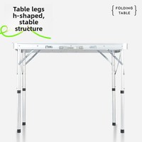 Ensemble table et chaises pliantes en alliage d'aluminium pour extérieur - Portable pour pique-nique, camping, marché - Fabrication chinoise en gros