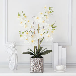 F-R0369 Orchidea Artificiale <span class=keywords><strong>in</strong></span> <span class=keywords><strong>Vaso</strong></span> da 60cm, Orchidea Bianca <span class=keywords><strong>in</strong></span> Seta, Finta Phalaenopsis <span class=keywords><strong>in</strong></span> <span class=keywords><strong>Vaso</strong></span>, Fiore Artificiale - Product Image 5