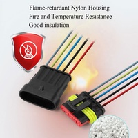 Kabel Harness Mobil Oem 1 2 3 4 5 6 Pin 1.5 Seri 282108-1 PA66 Inti Tembaga Amp Tahan Air Anti Debu