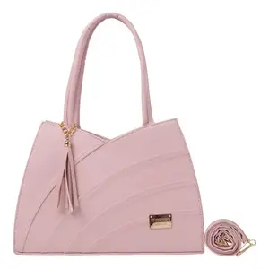 Bolso Tote Rosa para Mujer Fana Kanya, de Microfibra con Cierre de Solapa, Bolso Casual de Gran Capacidad con Decoración de Borlas - Product Image 4