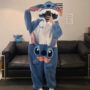 <span class=keywords><strong>Pijamas</strong></span> de mujer cálidos de gran tamaño de lana de Coral de invierno personalizados con estilo de dibujos animados <span class=keywords><strong>Pijamas</strong></span> de una pieza <span class=keywords><strong>para</strong></span> pareja Juego de rol - Product Image 4