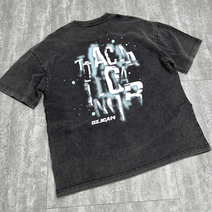 เสื้อยืดผ้าฝ้ายพิมพ์ลายแนวสตรีทเสื้อยืดกราฟิกสำหรับผู้ชายเสื้อดีไซน์เนอร์โอเวอร์ไซส์แบบกำหนดเอง - Product Image 4