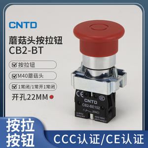 Interrupteur à bouton-poussoir électrique CNTD Changde CB2-BT42 avec voyant lumineux, autobloquant et à réinitialisation automatique - Product Image 6