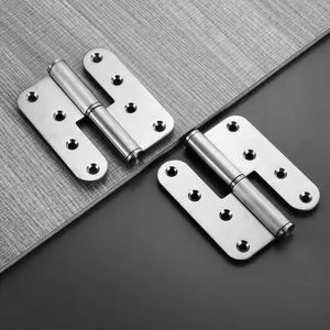 Hidden Butt Hinge Customized Stainless Steel 304 Ball Bearing Door Hinges Lifting Rounded Square Butterfly Flag Hinge