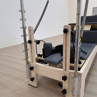 Reformer Pilates en bois d'érable avec demi-tourneuse, équipement de Pilates pour studio, salle de sport commerciale et usage domestique, avec accessoires Pilates