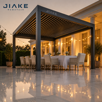 Jiake Bistro 6063-T5 Aluminium-Pergola mit Motorisiertem Lamellendach für Gewerbliche Restaurant-Terrassen, Patio-Pavillons im Freien