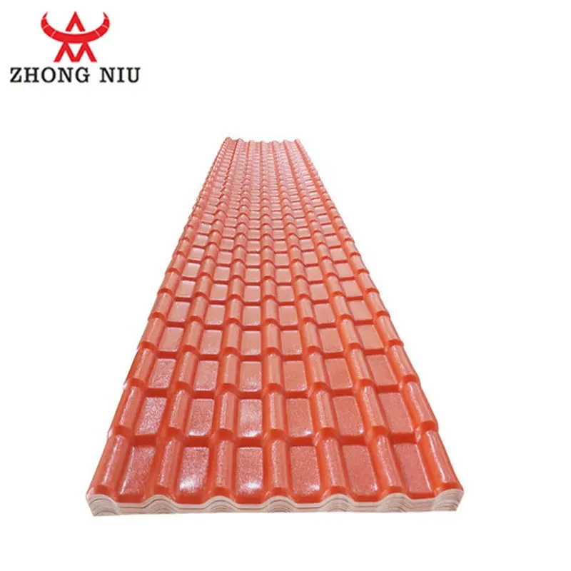Brick red color roofing lamina de pvc roof sheet cielo raso pvc roof tiles for house