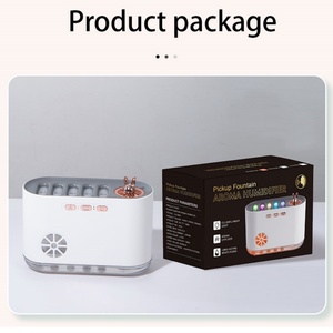 High Quality White Noise Porous Simulated Flame Aromatherapy Machine, <b>Large</b> Capacity Portable air Purification Humidifier - Product Image 6
