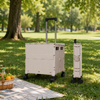 Chariot pliable du fabricant avec 4/8 roulettes, chariot gain de place pour supermarché et rangement de cuisine