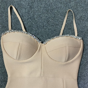Nuovi Abiti Eleganti da <span class=keywords><strong>Donna</strong></span> Aderenti con Perline di Lusso per Feste e Celebrità - Product Image 6