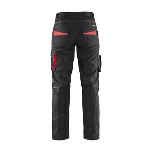 BLAKLADER - 719513309956C44 Women's Service <b>trousers</b> with <b>stretch</b> <b>Black</b>/Red - EAN 7330509647301 WORK <b>TROUSERS</b> - Product Image 2