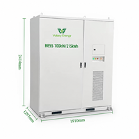 Sistema de Almacenamiento de Energía Híbrido (BESS) de 215 kWh para Uso Industrial y Comercial, Fuera de la Red, con Batería de Litio LiFePO4, Refrigeración por Aire Líquido, 100 kW