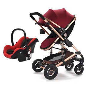 Pushchair זול מחיר תינוק עגלת 3in1 עגלת תינוק 3 ב 1 עגלות רכב סט