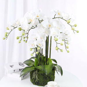 AYOYO OEM Flor Artificial de 9 Cabezas con Aspecto Natural de Phalaenopsis - Product Image 1
