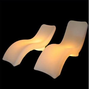 Muebles de exterior con energía solar, tumbonas luminosas LED, silla reclinable para piscina, silla de playa impermeable, Villa de ocio - Product Image 4