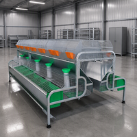 Cage d'élevage pour lapins EJIN à 2 niveaux, galvanisée, type H, avec nichoir intégré, pour usage agricole à 8 cellules unilatérales