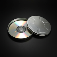 Boîte en métal ronde OEM/ODM pour le stockage de CD/DVD - Étui portable durable avec logo personnalisé