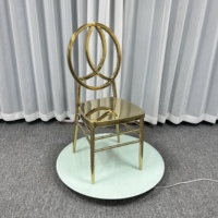 Chaises de banquet de mariage en fer doré brillant, durables, de luxe, modernes et confortables, garantie 3 ans, pour extérieur et hôtel, prix d'usine