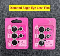 Film de protection pour objectif d'appareil photo Iridescent Diamond Eagle Eye compatible avec Samsung S26/S25 Ultra, S24 Ultra, A16, A55