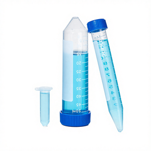 פקק הברגה מסוג Flip-Top לצינורות צנטריפוגה של Thermo Scientific PP, מתאים לתחתית צינורות בנפחים של 0.6/1.5/2/15/<span class=keywords><strong>50</strong></span> מ\\\"ל, כולל מתלה לצינורות. - Product Image 1