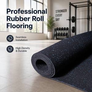 Rotolo di gomma antiscivolo <span class=keywords><strong>Udine</strong></span> 1,5 mm 10 mm, resistente all'usura, insonorizzato, personalizzabile, lavabile, per pavimenti fitness - Product Image 1