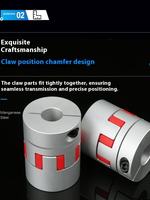 Accouplement flexible en aluminium à mâchoires, type araignée, pour moteur servo CNC, accouplement flexible de haute précision à fleur de prunier