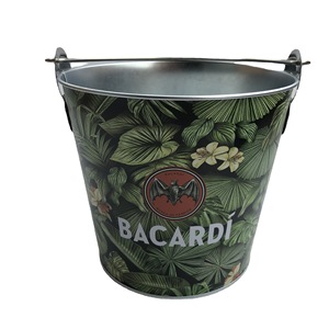 Seau à glace en métal gaufré de 5 L en fer blanc galvanisé, avec logo personnalisé imprimé en usine, pour l'Allemagne, Zhiguli, <span class=keywords><strong>Bunker</strong></span> Hill, Paul John - Product Image 2