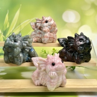 Vente en gros de nouveaux modèles de sculptures de dragons en cristal mignons, artisanat de sculpture de dragons de dessin animé, bon cadeau pour la décoration de la maison