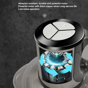 Picadora de Carne Grande de Acero Inoxidable de 3L para el Hogar, Picadoras de Carne Automáticas para Cocina, Máquina Rebanadora de Carne - Product Image 6