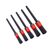 Ensemble de 5 brosses de lavage de voiture en matériau PP ultra doux pour le nettoyage flexible des roues et des pneus
