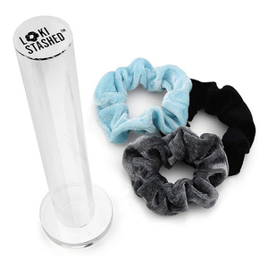 LS Girl <span class=keywords><strong>Present</strong></span> Hair Band Organizador Acrílico Scrunchie Stand <span class=keywords><strong>Display</strong></span> Base redonda Anillo Titular - Product Image 2