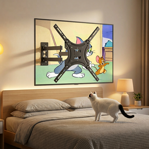 Support Mural TV Orientable pour Moniteurs LED LCD 32"-55" VESA 400x400, en Acier, avec Fonction d'Inclinaison pour Salon - Product Image 1