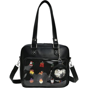 Hot Sale TC <b>Lady</b> Fashion PU Leather Chains Zipper Waterproof Multi-Purpose <b>Backpack</b> Messenger Anime Pin Display Custom Daily - Product Image 5