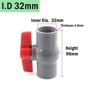 1/2 "~ 2" filo e presa di tipo Grey/blu/bianco PVC valvola a sfera raccordi di irrigazione giardino acquario acquario serbatoio di pesce valvola a sfera - Product Image 5