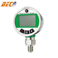 0.1-10Mpa Digital Pressure Gauge 2.5inch Dial 1/4" NPT Lower Stainless Steel Case and Connection 0.4% Accuracy with LED Light