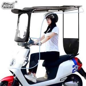Auvents personnalisés entièrement couverts <span class=keywords><strong>pour</strong></span> vélos électriques, parasol coupe-vent d'extérieur, abri contre la pluie, parapluie <span class=keywords><strong>pour</strong></span> motos, <span class=keywords><strong>scooter</strong></span> solide - Product Image 1