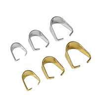 Attaches de pendentif en acier inoxydable argenté et doré pour chaînes de 10 mm, connecteurs de colliers et bracelets, apprêts de bijoux