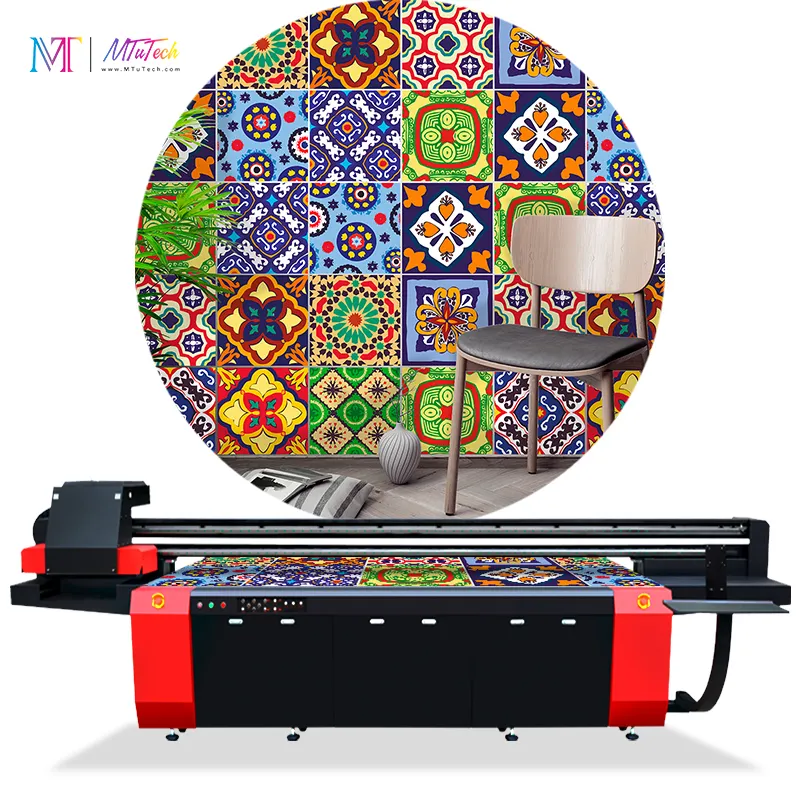 Maquinaria de impresión UV plana de gran formato MT, suministro dorado de China, utilizado para alfombras de cerámica de vidrio