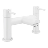 Robinet d'évier de salle de bain en bronze brossé double poignée mitigeur de douche de bain de vanité avec pommeau de douche montage sur pont