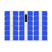 Casier de rangement intelligent pour bagages à 36 portes, intégration API, armoire électronique en acier en libre-service, assemblée, antirouille, pour supermarché