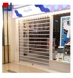 Volets roulants transparents en aluminium, polycarbonate, plastique PC, verre, cristal clair pour magasins commerciaux - Product Image 3