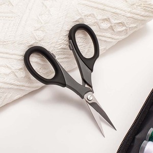 Thread Cutter <b>Scissors</b> Stainless Steel Black Gray Straight Head For <b>Sewing</b> Craft DIY Paper Cutting Household Use - Product Image 1