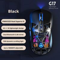 Souris de jeu sans fil tri-mode (BT+2.4G+Filaire) légère avec taux de sondage de 1000 Hz et DPI réglable de 10000