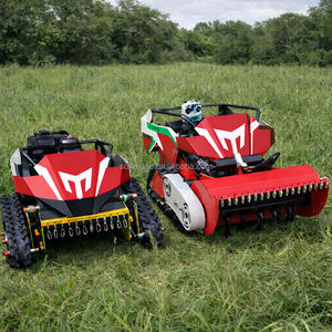 Tondeuse à <span class=keywords><strong>gazon</strong></span> télécommandée puissante, débroussailleuse à lames rotatives robuste, débroussailleuse à braquetage zéro pour l'élimination des mauvaises herbes - Product Image 4