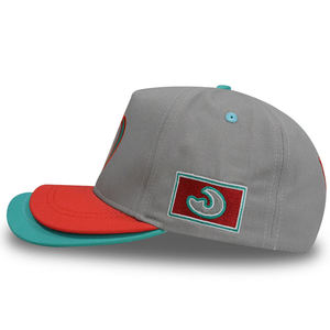 Casquette de baseball personnalisée à double visière en coton avec logo brodé, casquettes de sport bicolores, casquettes de baseball à double visière - Product Image 3
