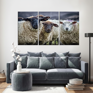 Elegant Sheep <b>Canvas</b> Print: Modern Farmhouse <b>Wall</b> Art Decor,SET OF 3 <b>CANVAS</b> - Product Image 3