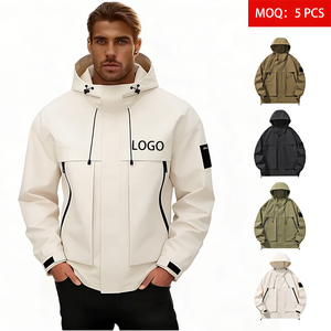 Vêtements pour hommes teints en usine avec logo personnalisé ODM, vente en gros, vêtements de travail d'extérieur, coupe-vent, sport, randonnée, voyage, <span class=keywords><strong>softshell</strong></span> - Product Image 1